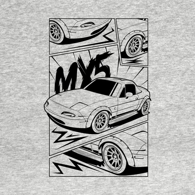 Black print mx5 manga style by R.autoart